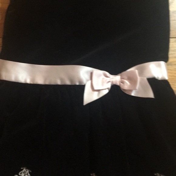 Black and pink velvet dress from Janie Jack size 7 - Picture 4 of 5